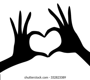 Hand forming a heart shape
