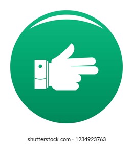 Hand forward icon. Simple illustration of hand forward vector icon for any design green