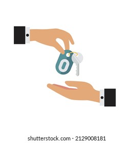 hand forward keychain vector car trading business idea