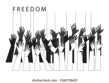 Hand freedom vector 