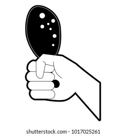 Hand with Fried chicken thigh