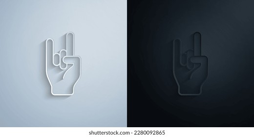 Hand, friend paper icon with shadow effect vector illuistration design