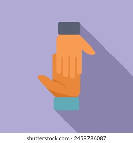 Hand friend support icon flat vector. Hope success. Gesture object