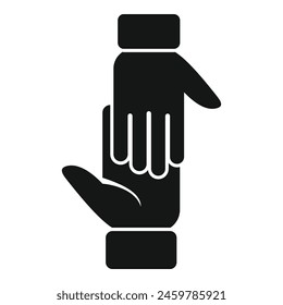 Ícono de Asistencia de amigo de mano Vector simple. Espero que tenga éxito. Objeto Gesture