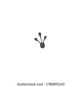 Hand frog print logo icon vector template