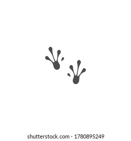 Hand frog print logo icon vector template