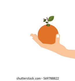 hand with fruit