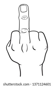 Hand Fuck vector illustration