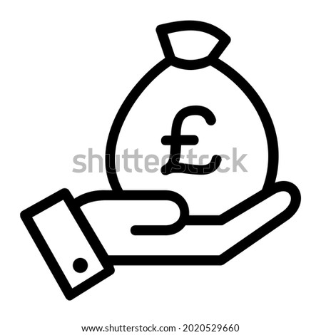 Hand Fund Pound Sterling Icon
