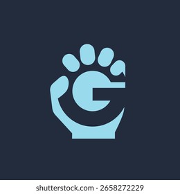 Hand g Buchstabe Vektor abstrakt modernes Logo