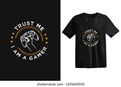 Hand Gaming T-shirt Design Template
