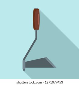 Hand garden dig tool icon. Flat illustration of hand garden dig tool vector icon for web design