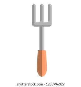 Hand garden fork icon. Cartoon of hand garden fork vector icon for web design isolated on white background