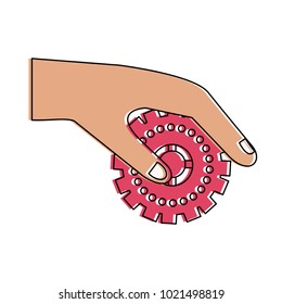 Hand with gear