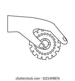 Hand with gear