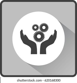 Ilustración del vector de fondo de mano y de marcha sobre beige