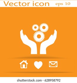 Ilustración del vector de fondo de mano y de marcha sobre beige