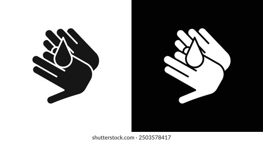 Vector de arte de línea de icono de gel de mano