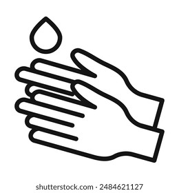 marca de icono de gel de mano en estilo relleno