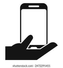 Die Hand hält behutsam ein Smartphone, ein Symbol für mobile Technologie