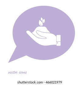 Hand with the germ, of nature conservation, eco