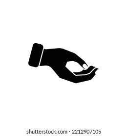 hand gesture asking, silhouette design, hand symbol.