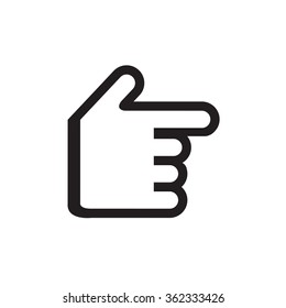 Hand gesture black icon vector