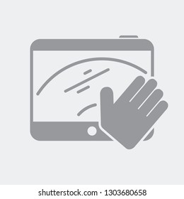 Hand gesture to clean screen