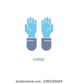 Hand gesture concept line icon. Simple element illustration.Hand gesture concept outline symbol design.