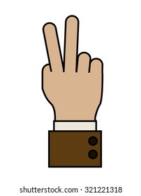 Hand Gesture concept with positive icons design,  vector illustration eps 10