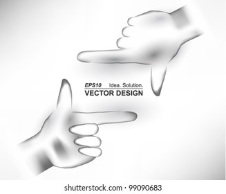 hand gesture conceptual vector design