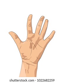 hand gesture count five