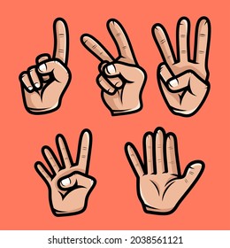 hand gesture design. hand icon set