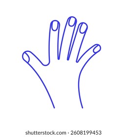 Hand gesture doodle icon. Contour vector illustration