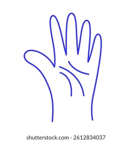 Hand gesture doodle icon. Contour vector illustration