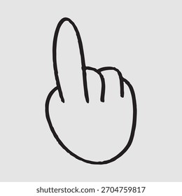 Hand Gesture Doodle one finger
