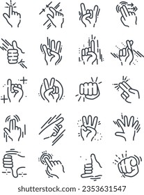 hand gesture drawing design for template.