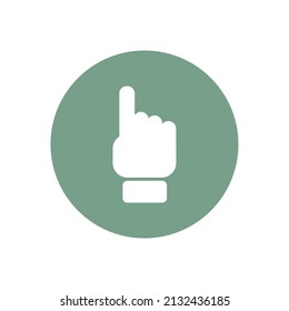 Hand Gesture Emoji Color Icon Pointing Up. Vector Illustration