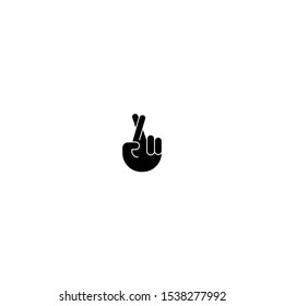 Hand gesture fill icon design isolated on white background. Finger.