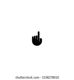 Hand gesture fill icon design isolated on white background. Finger.