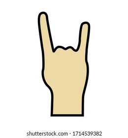 hand gesture flat icon object