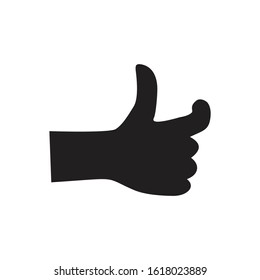 hand gesture flat icon silhouette
