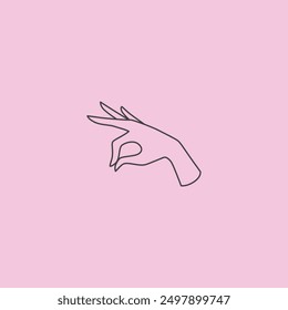 Hand gesture flat vector design