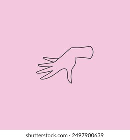 Hand gesture flat vector design