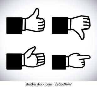 hand gesture graphic design , vector illustration