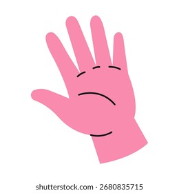 Handgeste. Grußposse. Flache Cartoon-Illustration.	