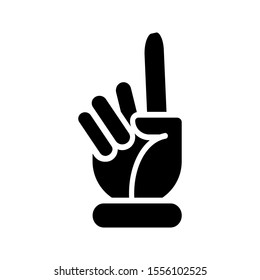 Hand gesture. Hands with counting movements, index finger. Show signal, interactive communication vector