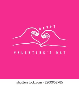 encabezado de gesto de mano.
el concepto del día de San Valentín dos manos formando un corazón.