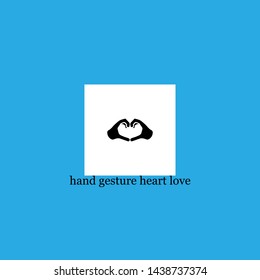 hand gesture heart love icon sign signifier vector