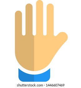 Hand gesture for high-five and stop signal
